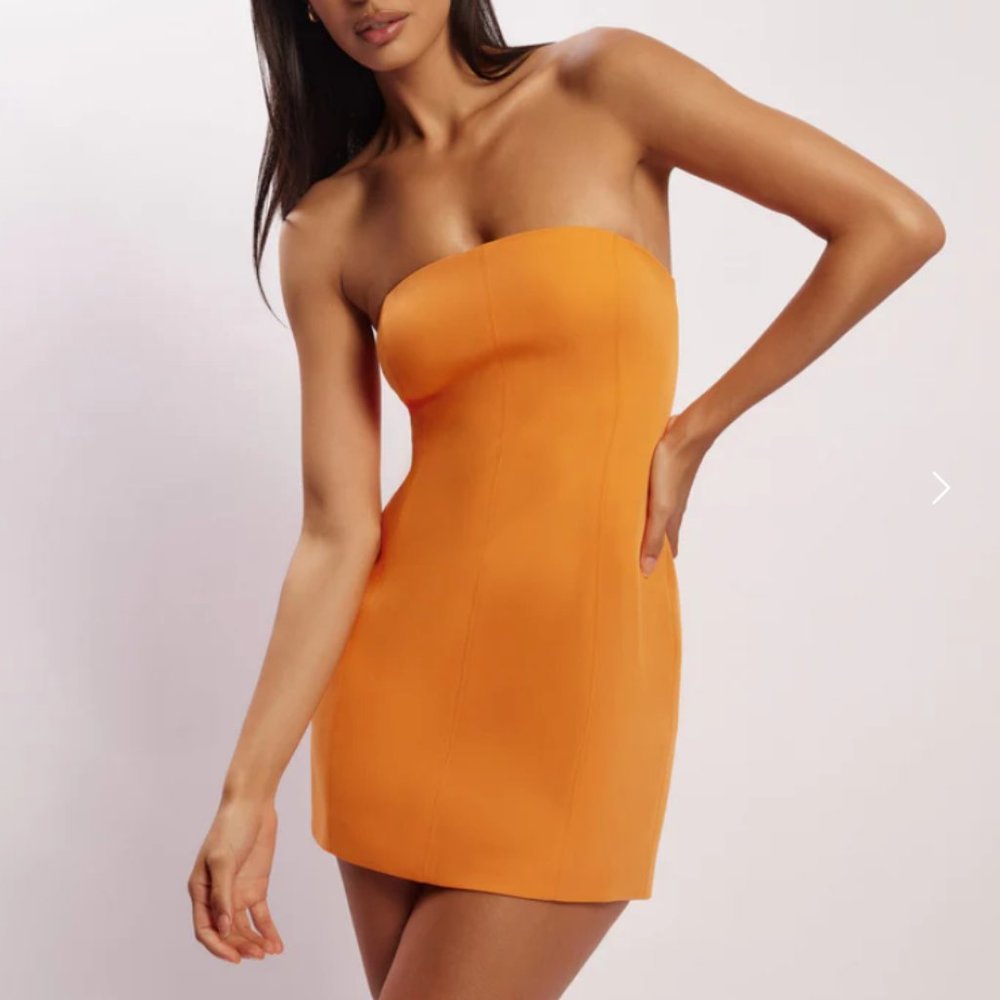 MACI Crepe Mini Dress - Tangerine